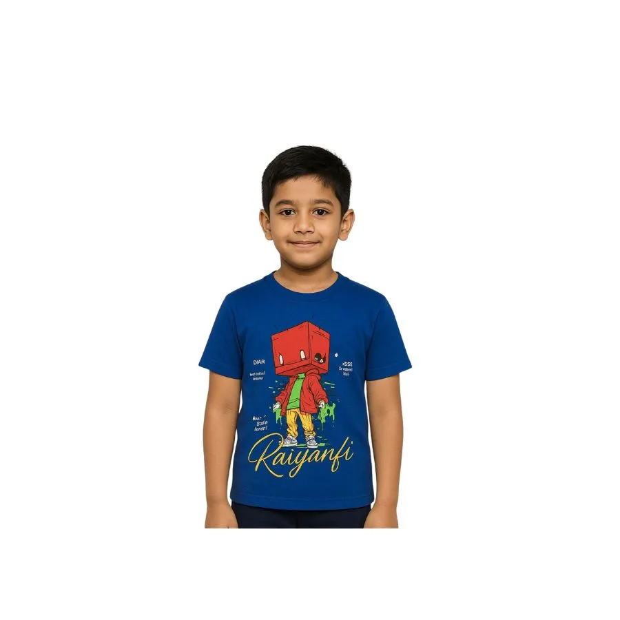 Boys T-Shirt (Rib Neck T-Shirt, Short Sleeve, Regular Length)